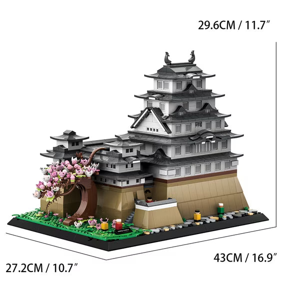 Chargez l'image dans la visionneuse de la galerie, Wange Bricks: MOC Architecture Himeji Castle Japan Building Brick Toy Figure

