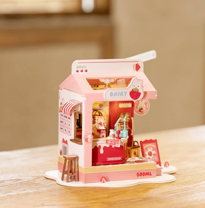 Load image into Gallery viewer, Strawberry Milk Box ROBOTIM Rolife DIY Miniature House
