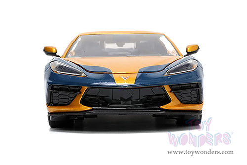 Cargue la imagen en el visor de la galería, Marvel Comics: X-Men Chevrolet® Corvette® Stingray with Wolverine Diecast Figurine 1:24 Scale Car
