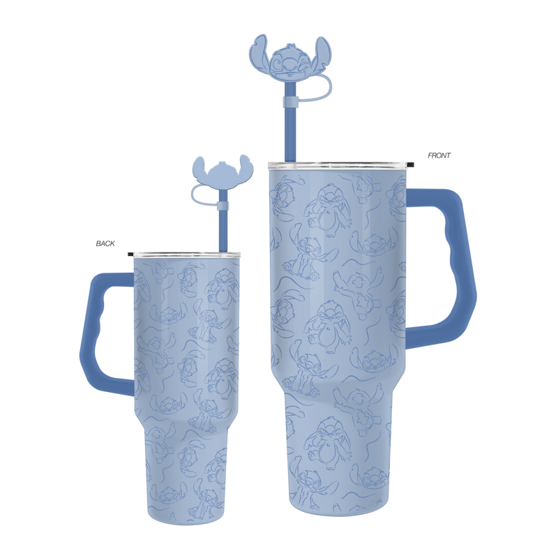 Chargez l'image dans la visionneuse de la galerie, Disney Lilo &amp; Stitch Blogger 40oz SS Tumbler w/ Straw Cover Cap
