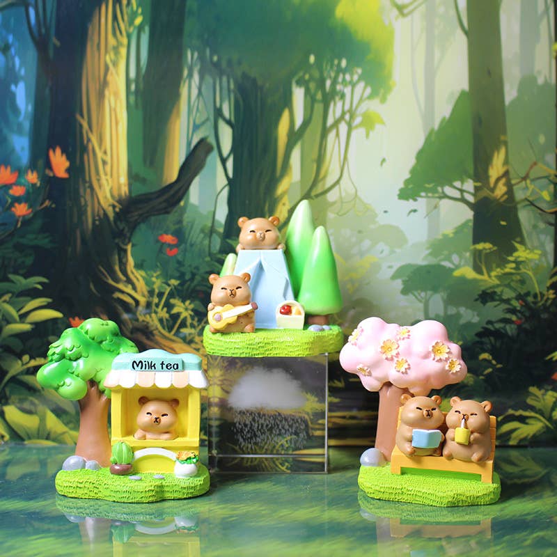 Cargue la imagen en el visor de la galería, BC mini Capybara - 1pc Tree Figure Blind Box
