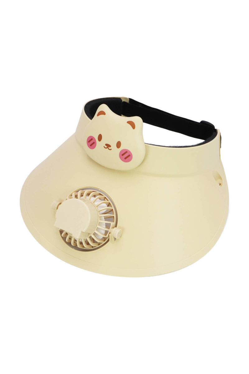 Chargez l&#39;image dans la visionneuse de la galerie, Cap Zone - Kids Animal Pals Sun Visor W/ Sticker 1pc Electric Fan
