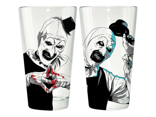 Surreal Entertainment Terrifier Art the Clown - Terrifier 16oz 2 Pack Pint Glasses