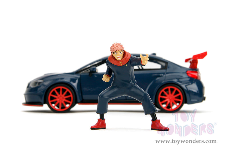 Cargue la imagen en el visor de la galería, Toy Wonders Hollywood Rides Jujutsu Kaisen - 2026 Subaru WRX STI Widebody with Yuji Itadori Diecast Figure
