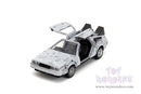 Hollywood Rides: Back To the Future 1 - 1:32 Scale Frost Brush Metal Time Machine Model Car