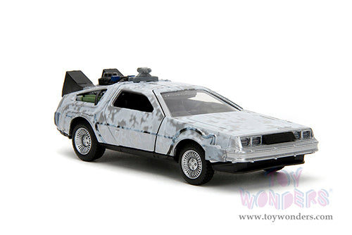 Cargue la imagen en el visor de la galería, Hollywood Rides: Back To the Future 1 - 1:32 Scale Frost Brush Metal Time Machine Model Car
