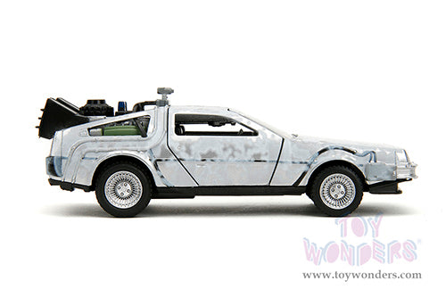 Cargue la imagen en el visor de la galería, Hollywood Rides: Back To the Future 1 - 1:32 Scale Frost Brush Metal Time Machine Model Car
