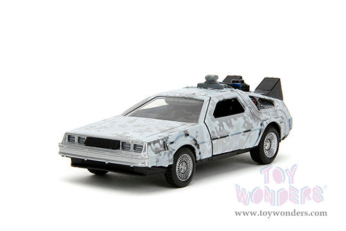 Cargue la imagen en el visor de la galería, Hollywood Rides: Back To the Future 1 - 1:32 Scale Frost Brush Metal Time Machine Model Car
