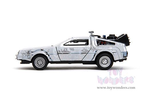 Cargue la imagen en el visor de la galería, Hollywood Rides: Back To the Future 1 - 1:32 Scale Frost Brush Metal Time Machine Model Car
