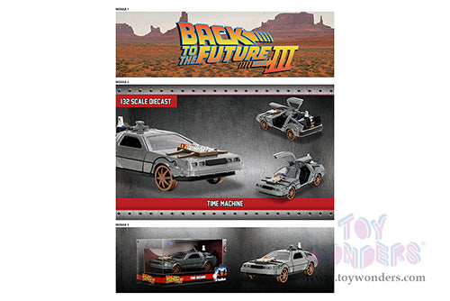 Hollywood Rides: Back To the Future 3 - 1:32 Scale Train Wheel Version Time Machine Model Car