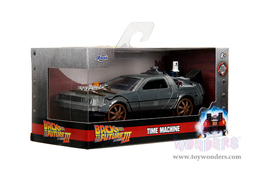 Chargez l&#39;image dans la visionneuse de la galerie, Hollywood Rides: Back To the Future 3 - 1:32 Scale Train Wheel Version Time Machine Model Car
