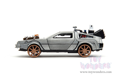 Chargez l&#39;image dans la visionneuse de la galerie, Hollywood Rides: Back To the Future 3 - 1:32 Scale Train Wheel Version Time Machine Model Car
