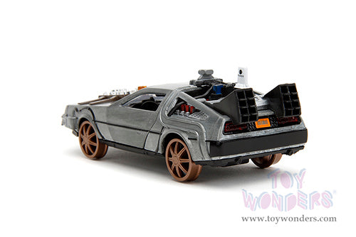 Chargez l&#39;image dans la visionneuse de la galerie, Hollywood Rides: Back To the Future 3 - 1:32 Scale Train Wheel Version Time Machine Model Car
