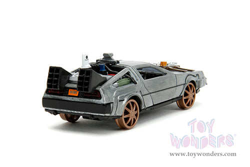 Chargez l&#39;image dans la visionneuse de la galerie, Hollywood Rides: Back To the Future 3 - 1:32 Scale Train Wheel Version Time Machine Model Car
