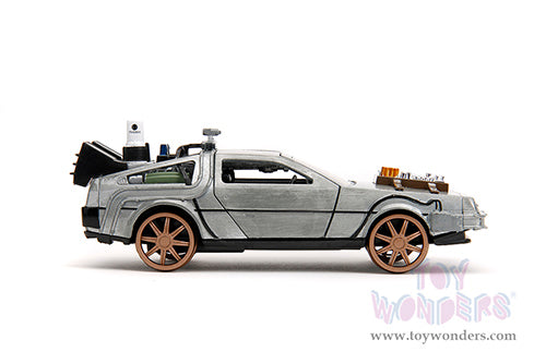 Hollywood Rides: Back To the Future 3 - 1:32 Scale Train Wheel Version Time Machine Model Car