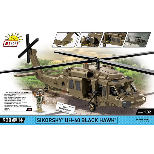 Cobi Armed Forces - Sikorsky UH-60 Black Hawk Helicopter Brick Toy