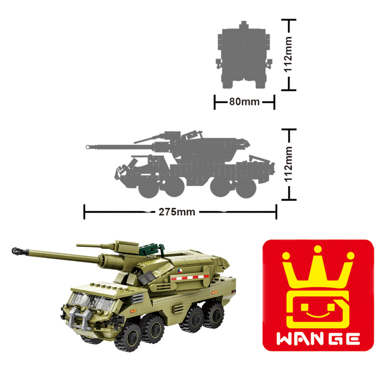 Load image into Gallery viewer, Wange Bricks: The Metal World War Military Equipment Armored Transporter Brick Toy
