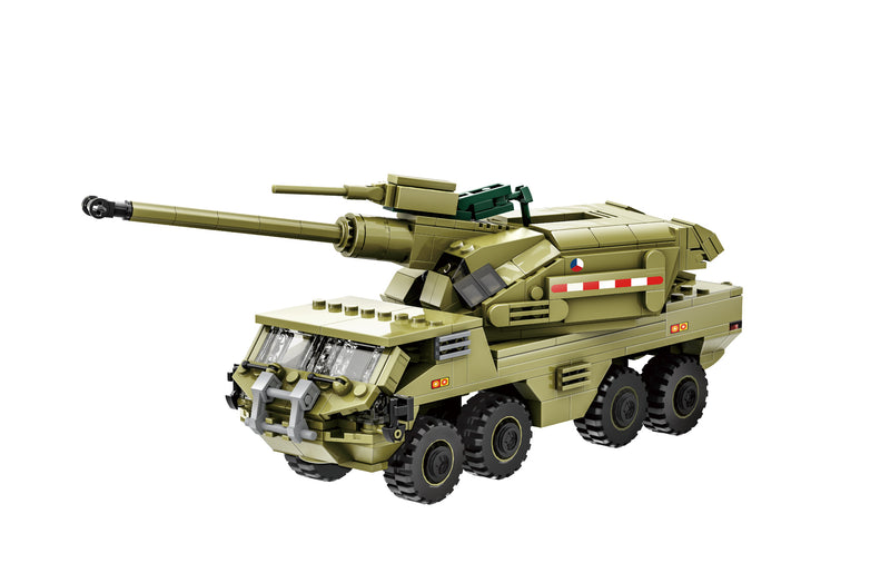 Load image into Gallery viewer, Wange Bricks: The Metal World War Military Equipment Armored Transporter Brick Toy
