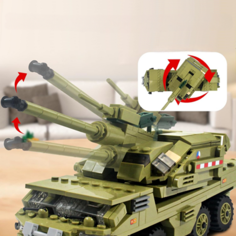 Load image into Gallery viewer, Wange Bricks: The Metal World War Military Equipment Armored Transporter Brick Toy
