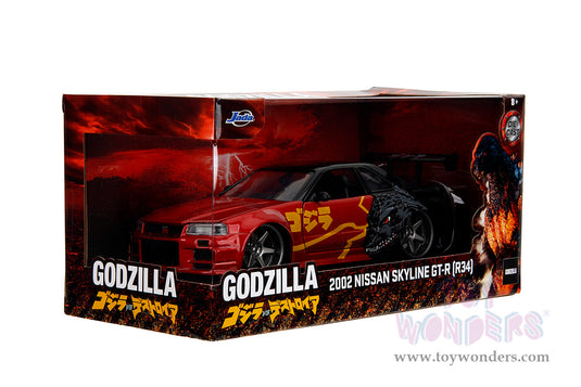 Hollywood Rides: Nissan Skyline GT-R (34) RHD Godzilla vs. Destoroyah Diecast Jada Toys Figure