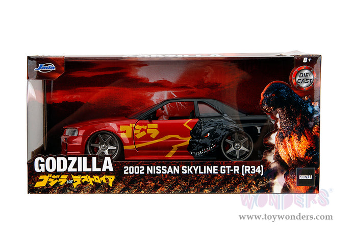 Hollywood Rides: Nissan Skyline GT-R (34) RHD Godzilla vs. Destoroyah Diecast Jada Toys Figure