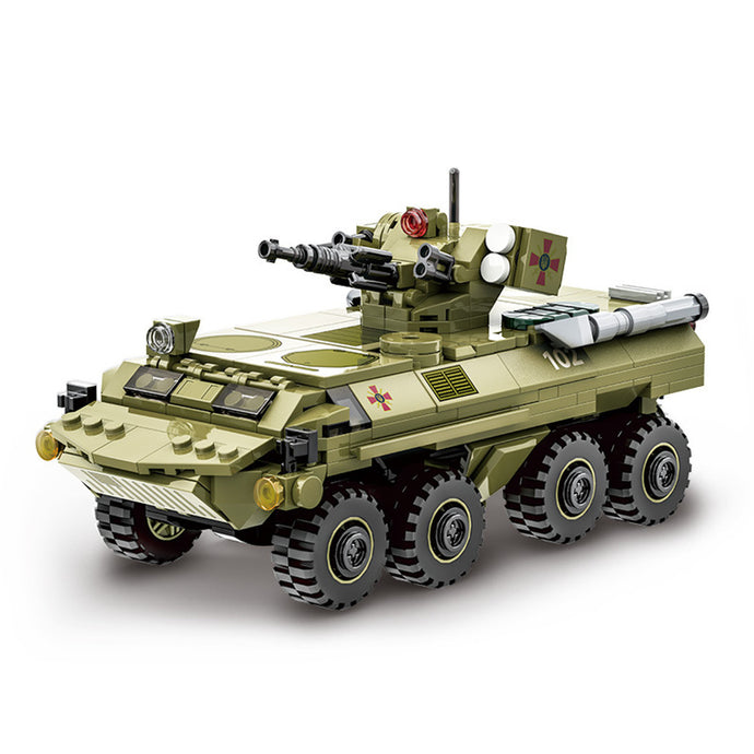 Wange Bricks: BTR-4 Bucephalus Armored Transporter- Brick Toy