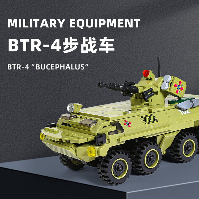 Load image into Gallery viewer, Wange Bricks: BTR-4 Bucephalus Armored Transporter- Brick Toy
