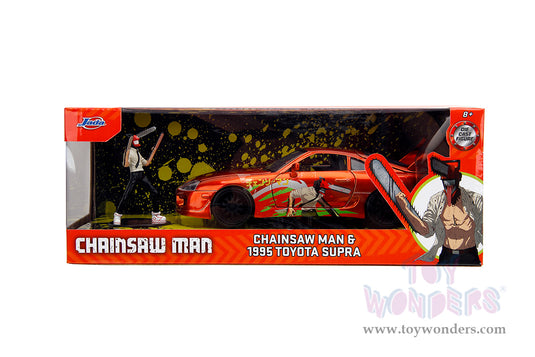 Hollywood Rides -"Chainsaw Man" 1995 Toyota Supra with Chainsaw Man Figure, Jada Toys