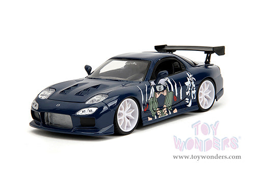 Hollywood Rides: Naruto Shippuden - Mazda RX-7 with Kakashi Hatake Dark Blue Diecast Jada Toys Figure