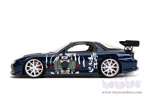 Hollywood Rides: Naruto Shippuden - Mazda RX-7 with Kakashi Hatake Dark Blue Diecast Jada Toys Figure