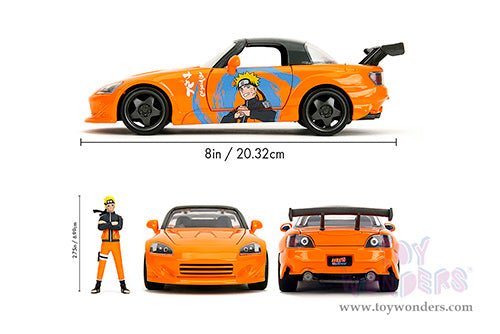 Cargue la imagen en el visor de la galería, Hollywood Rides: Honda S2000 With Naruto Diecast Jada Toys Figure
