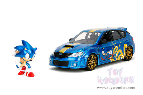 Cargue la imagen en el visor de la galería, Hollywood Rides:  Sonic The Hedgehog - Subaru Impreza WRX STI with Sonic Diecast Figure
