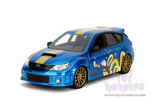 Cargue la imagen en el visor de la galería, Hollywood Rides:  Sonic The Hedgehog - Subaru Impreza WRX STI with Sonic Diecast Figure

