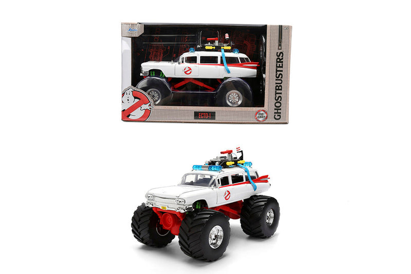 Cargue la imagen en el visor de la galería, Ghostbusters monster truck toy with packaging on a white background
