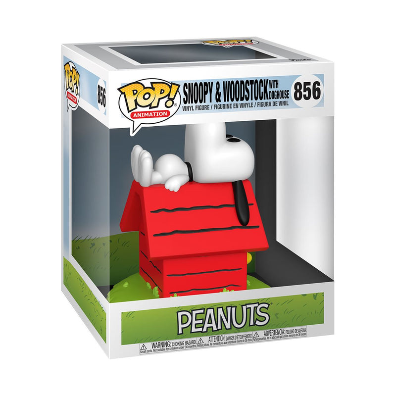 Cargue la imagen en el visor de la galería, Funko POP! Deluxe: Peanuts - Snoopy and Woodstock on Doghouse Vinyl Figure
