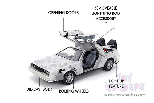 Toy Wonder Back To The Future 1: Delorean Time Machine with Light - 1:24 Die-Cast Car Jada