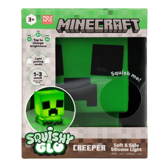 Minecraft Creeper SquishyGlo Silicone Light Rechargeable Lamp