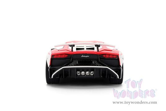 Jada Toys - Hollywood Rides: Lamborghini Aventador Sonic The Hedgehog SV with Knuckles Figurine 1:24 Scale Car