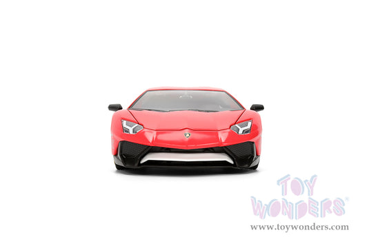 Jada Toys - Hollywood Rides: Lamborghini Aventador Sonic The Hedgehog SV with Knuckles Figurine 1:24 Scale Car