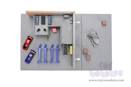 Cargue la imagen en el visor de la galería, Toy Wonders Jada Toys Fast &amp; Furious - Han's Garage Diorama Set 1/24 Scale Diecast Model Car
