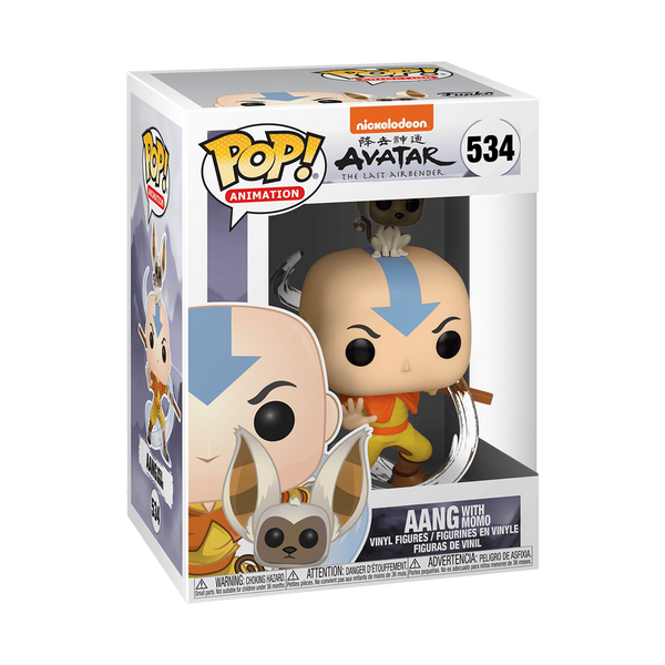 Funko POP! Animation : Avatar - Aang avec Momo 