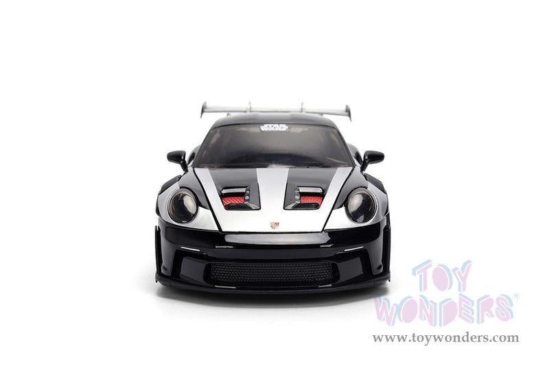 Chargez l'image dans la visionneuse de la galerie, Hollywood Rides Star Wars - Porsche 911 GT3 RS (992) with Darth Vader Figure Jada Toys
