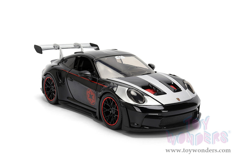 Chargez l'image dans la visionneuse de la galerie, Hollywood Rides Star Wars - Porsche 911 GT3 RS (992) with Darth Vader Figure Jada Toys
