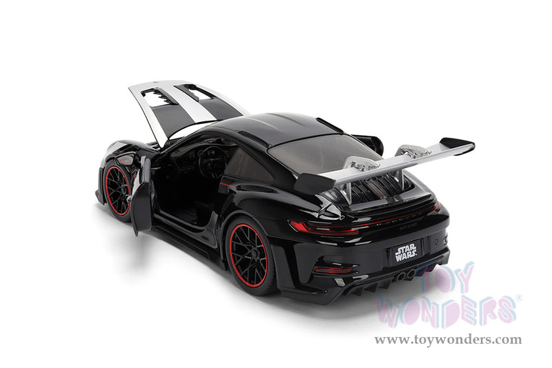 Chargez l'image dans la visionneuse de la galerie, Hollywood Rides Star Wars - Porsche 911 GT3 RS (992) with Darth Vader Figure Jada Toys
