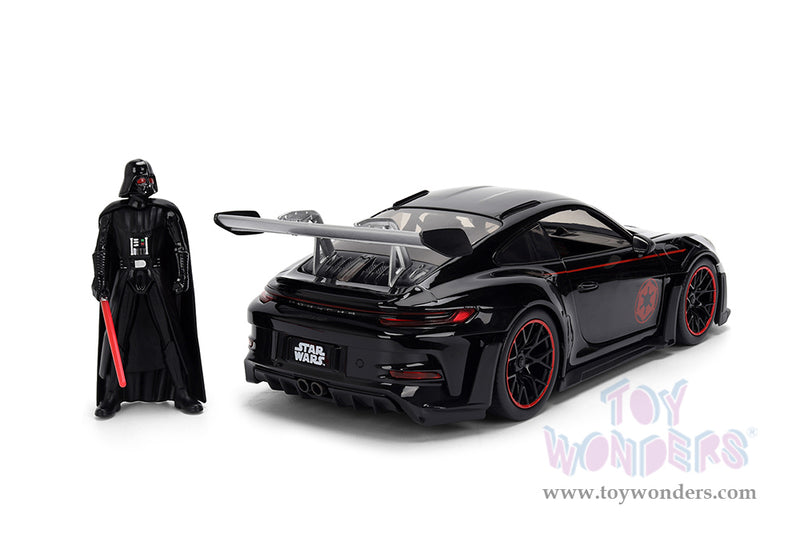 Chargez l'image dans la visionneuse de la galerie, Hollywood Rides Star Wars - Porsche 911 GT3 RS (992) with Darth Vader Figure Jada Toys
