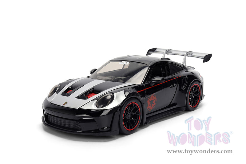 Chargez l'image dans la visionneuse de la galerie, Hollywood Rides Star Wars - Porsche 911 GT3 RS (992) with Darth Vader Figure Jada Toys
