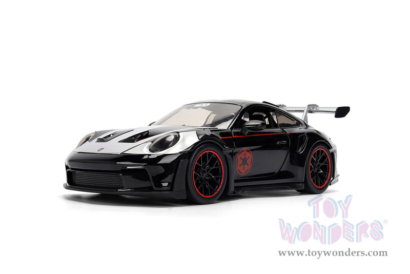 Chargez l'image dans la visionneuse de la galerie, Hollywood Rides Star Wars - Porsche 911 GT3 RS (992) with Darth Vader Figure Jada Toys
