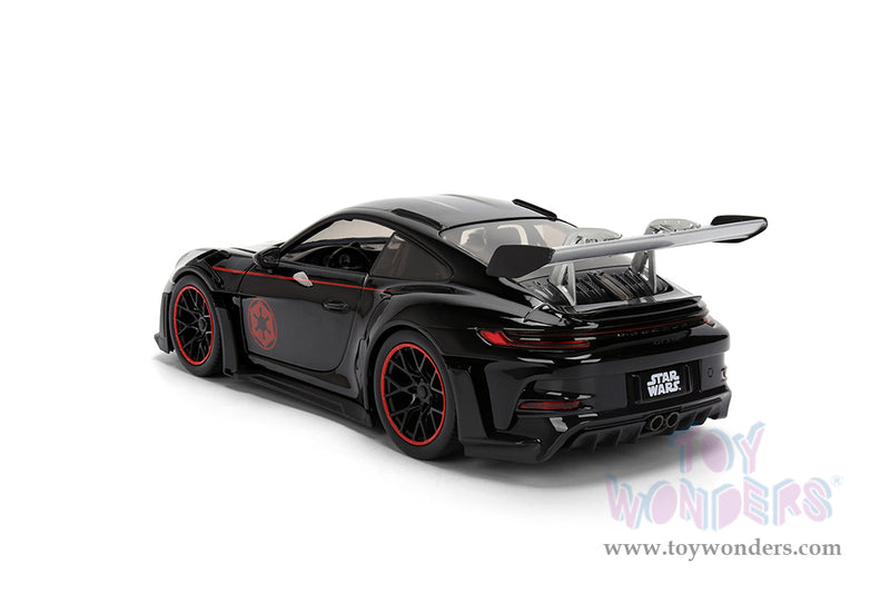 Chargez l'image dans la visionneuse de la galerie, Hollywood Rides Star Wars - Porsche 911 GT3 RS (992) with Darth Vader Figure Jada Toys
