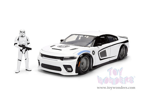 Cargue la imagen en el visor de la galería, Hollywood Rides Star Wars - Dodge Charger SRT Hellcat with Stormtrooper™ Figure Jada Toys
