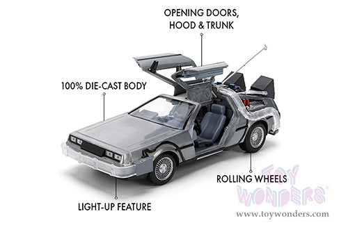 Toy Wonder Back To The Future 1: Delorean Time Machine - with Dr. E. Brown's Enterprise Truck 1:24 Die-Cast Car Jada